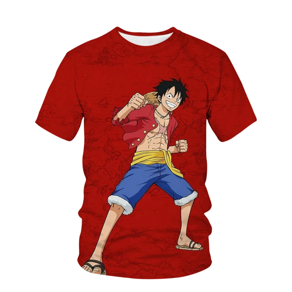 Summer New Animation One Piece Series Printed Boys and Girls Luffy 3D Fashion Fashion Style Casual 1 - One Piece Gifts
