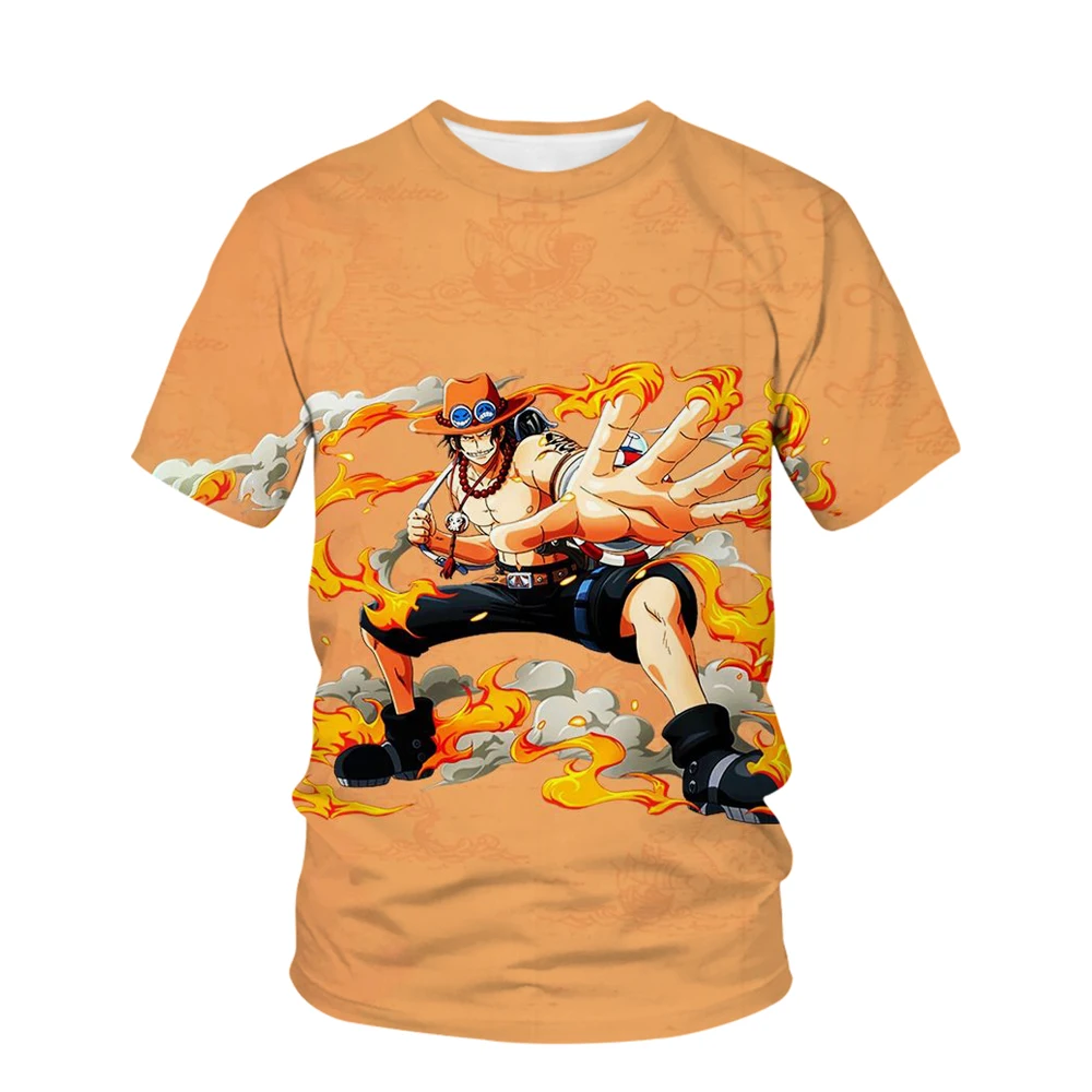 Summer New Animation One Piece Series Printed Boys and Girls Luffy 3D Fashion Fashion Style Casual 4 - One Piece Gifts