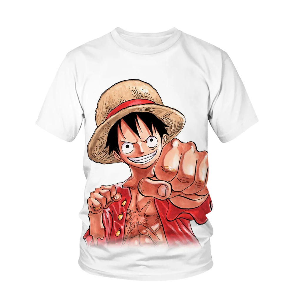 Summer New Animation One Piece Series Printed Boys and Girls Luffy 3D Fashion Fashion Style Casual 8 - One Piece Gifts