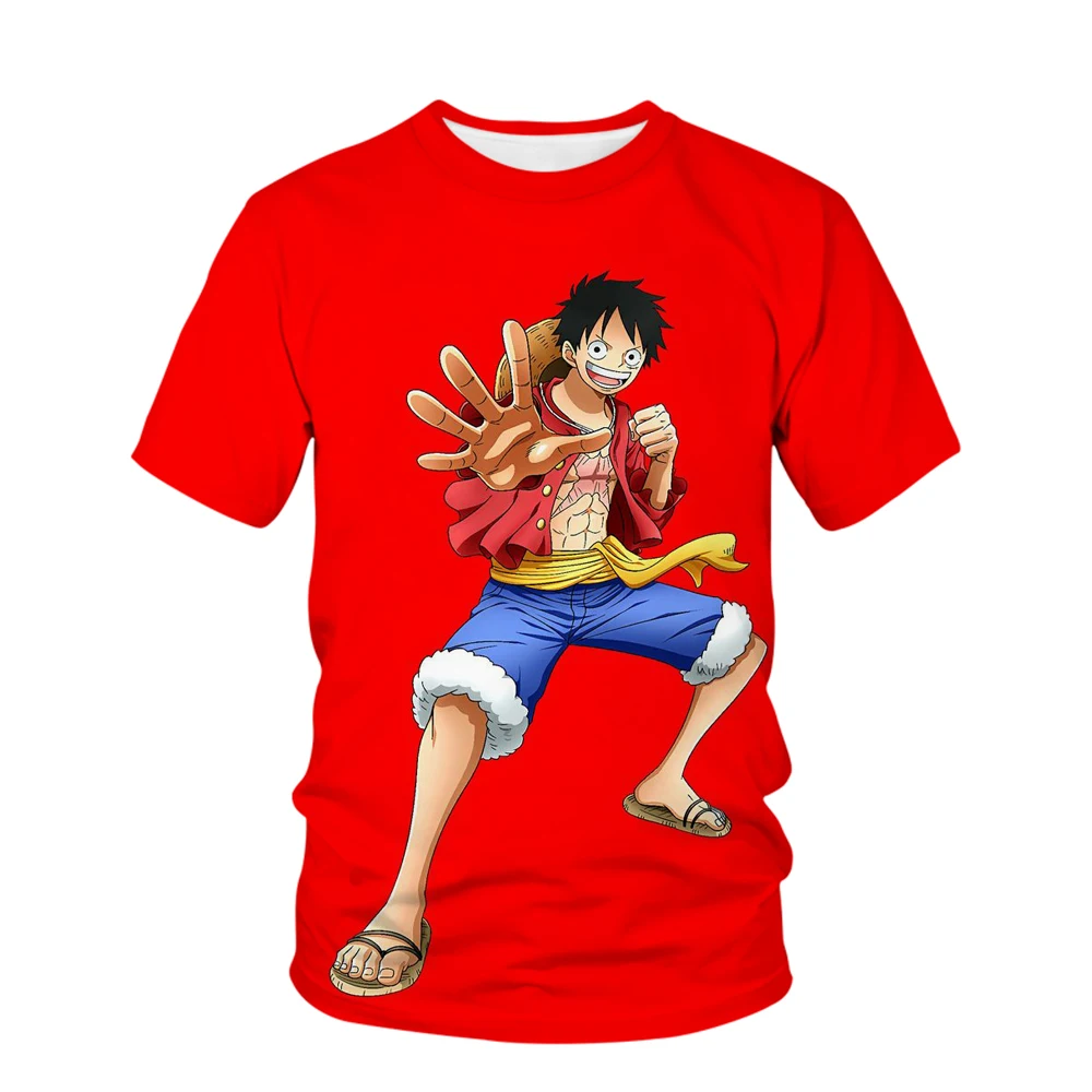 Summer New Animation One Piece Series Printed Boys and Girls Luffy 3D Fashion Fashion Style Casual 9 - One Piece Gifts