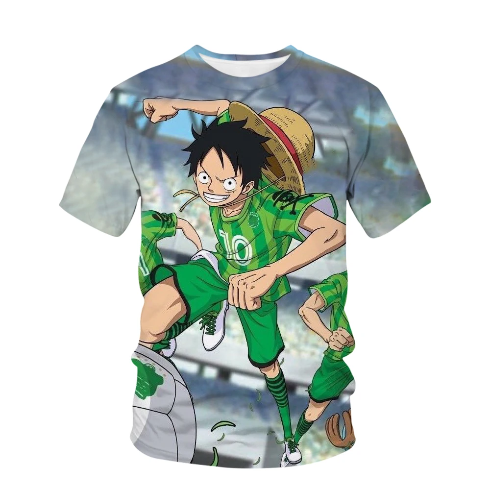 Summer New Animation One Piece Series Printed Boys and Girls Luffy 3D Fashion Fashion Style Casual - One Piece Gifts