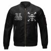 To Be Continued One Piece Monochrome Logo Bomber Jacket Front - One Piece Gifts