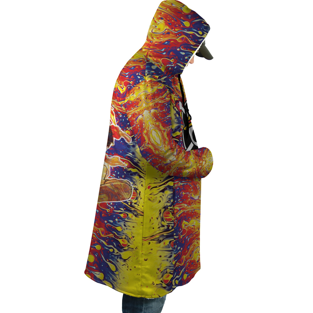 Trippy Luffy One Piece AOP Hooded Cloak Coat RIGHT Mockup - One Piece Gifts