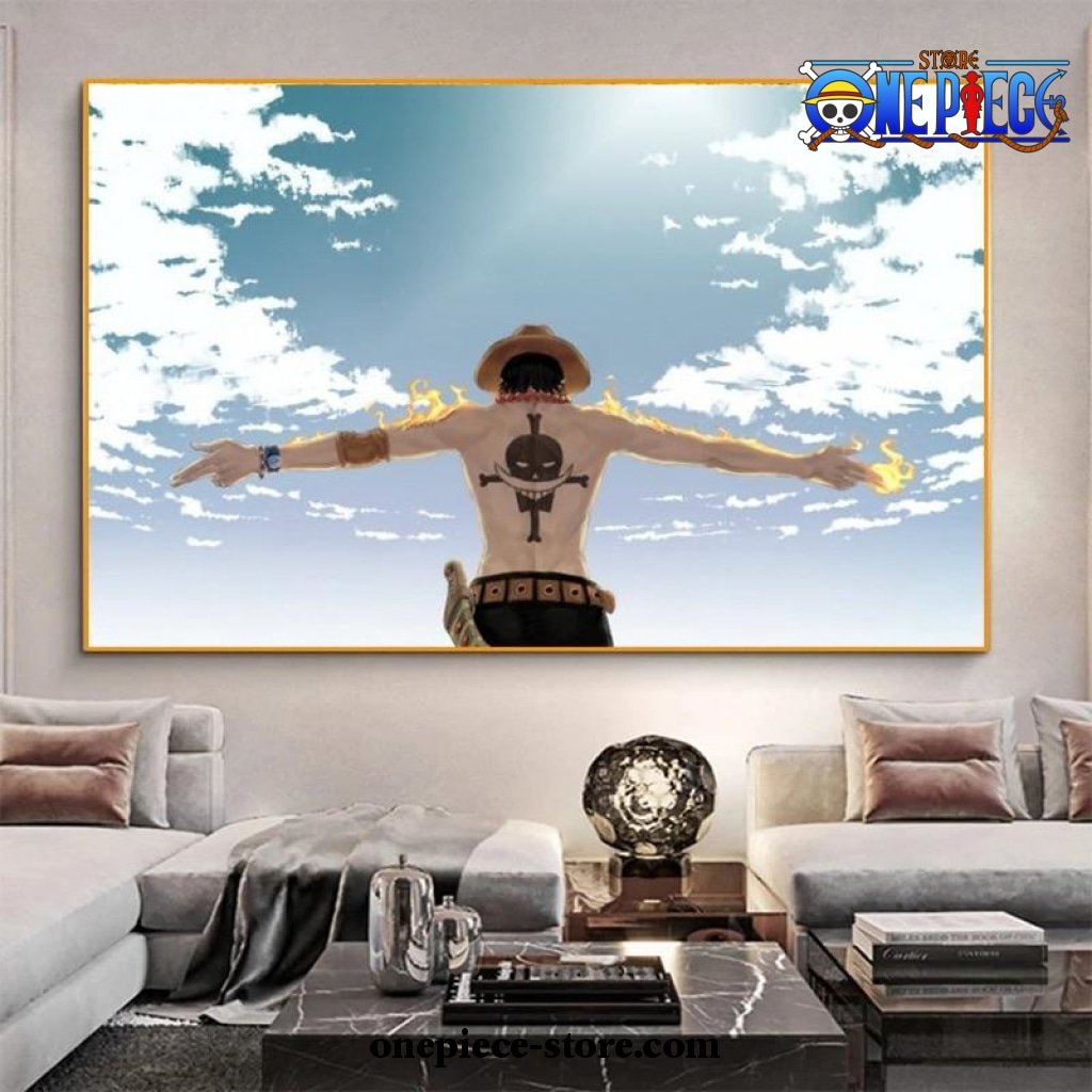beautiful sky one piece portgas d ace wall art 469 - One Piece Gifts