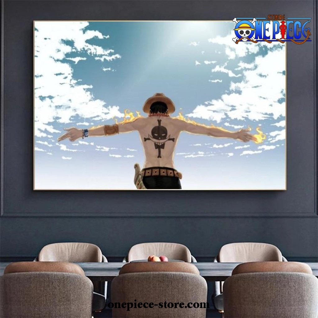 beautiful sky one piece portgas d ace wall art 478 - One Piece Gifts
