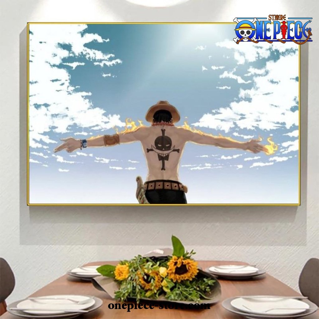 beautiful sky one piece portgas d ace wall art 564 - One Piece Gifts
