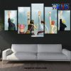 cute 5 pieces one piece team canvas wall art 594 - One Piece Gifts