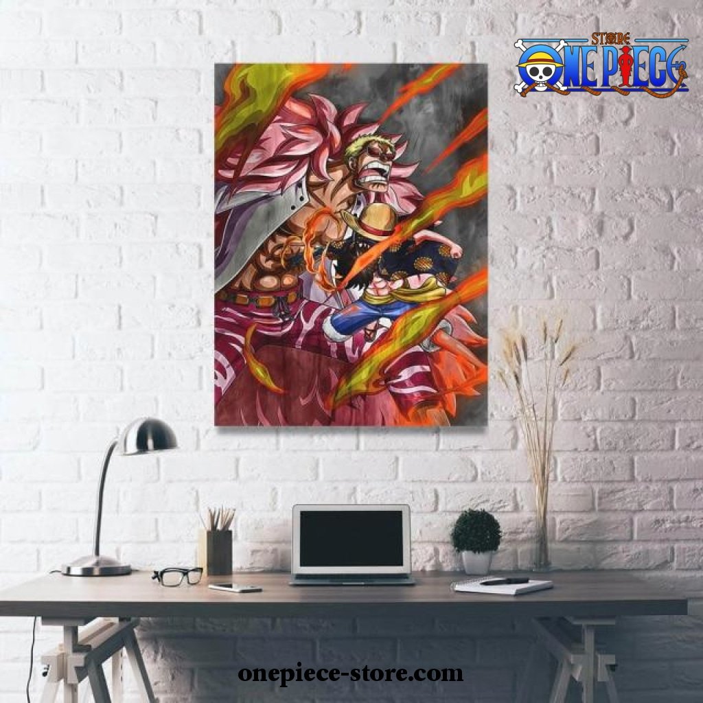 luffy combat one piece wall art with framed 260 - One Piece Gifts