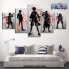 new style 5 pieces one piece team canvas wall art 837 - One Piece Gifts