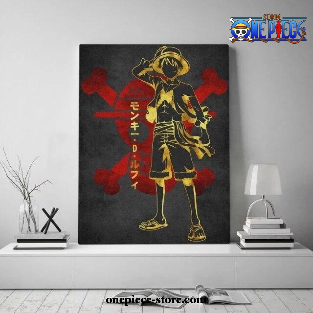 new style luffy one piece wall art with framed 222 - One Piece Gifts