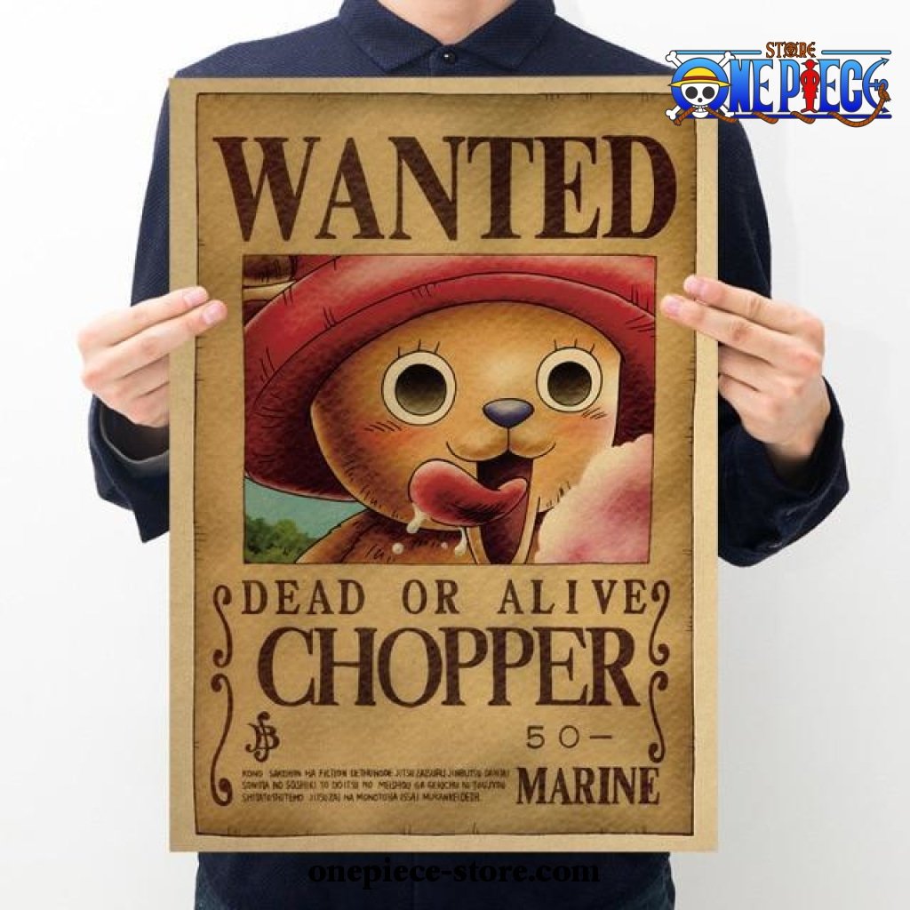 one piece chopper wanted kraft paper poster 117 - One Piece Gifts