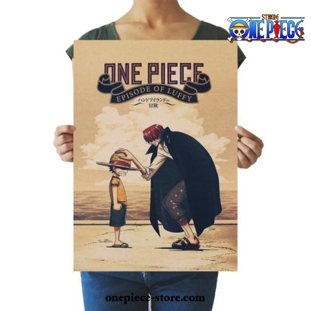 one piece luffy and ace kraft paper poster 447 - One Piece Gifts