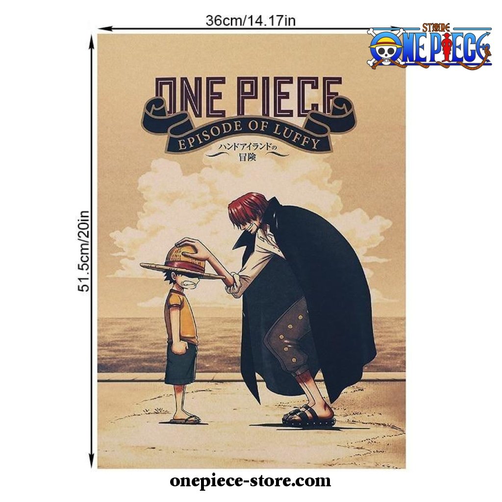 one piece luffy and ace kraft paper poster 667 - One Piece Gifts