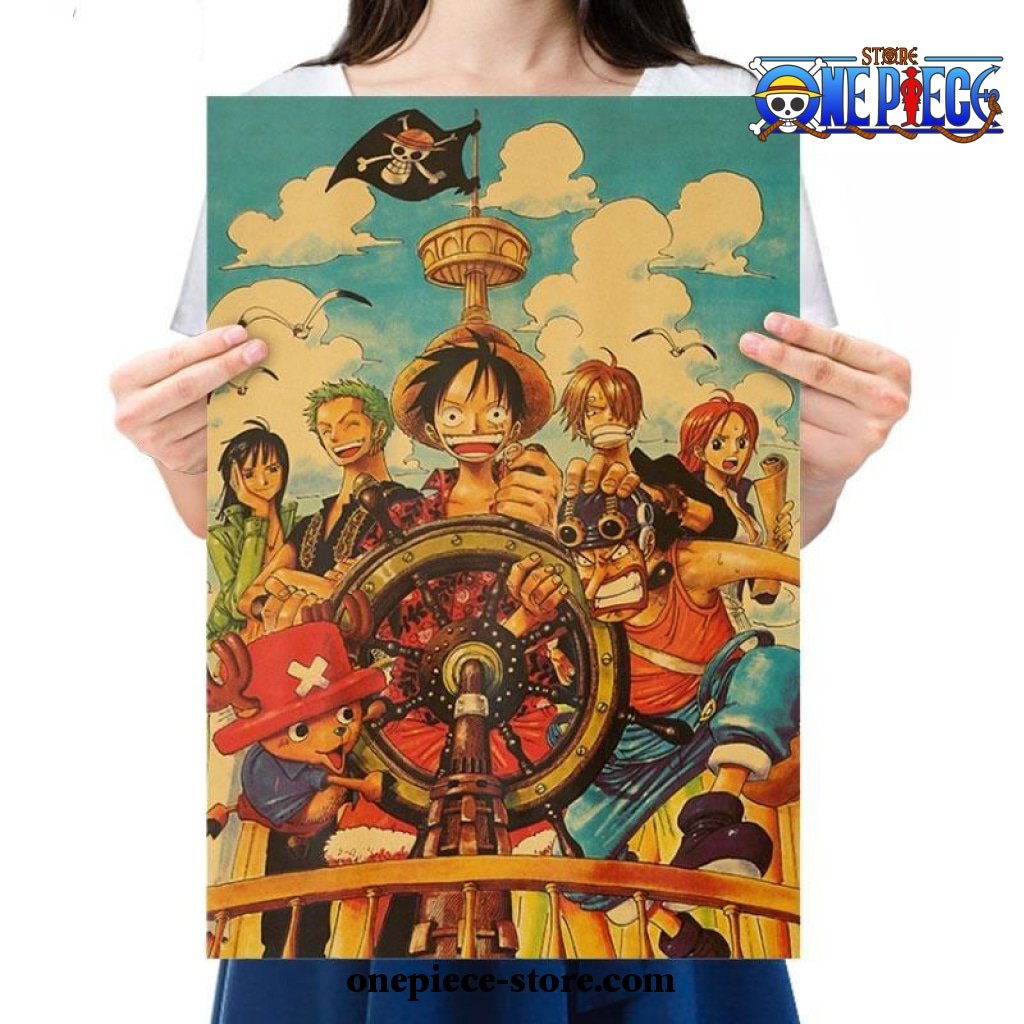 one piece luffy team kraft paper poster 260 - One Piece Gifts