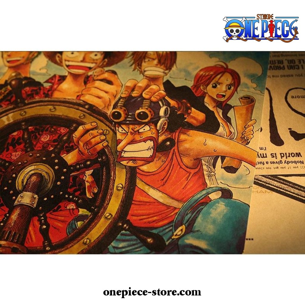 one piece luffy team kraft paper poster 690 - One Piece Gifts