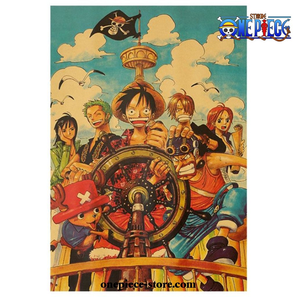 one piece luffy team kraft paper poster 844 - One Piece Gifts
