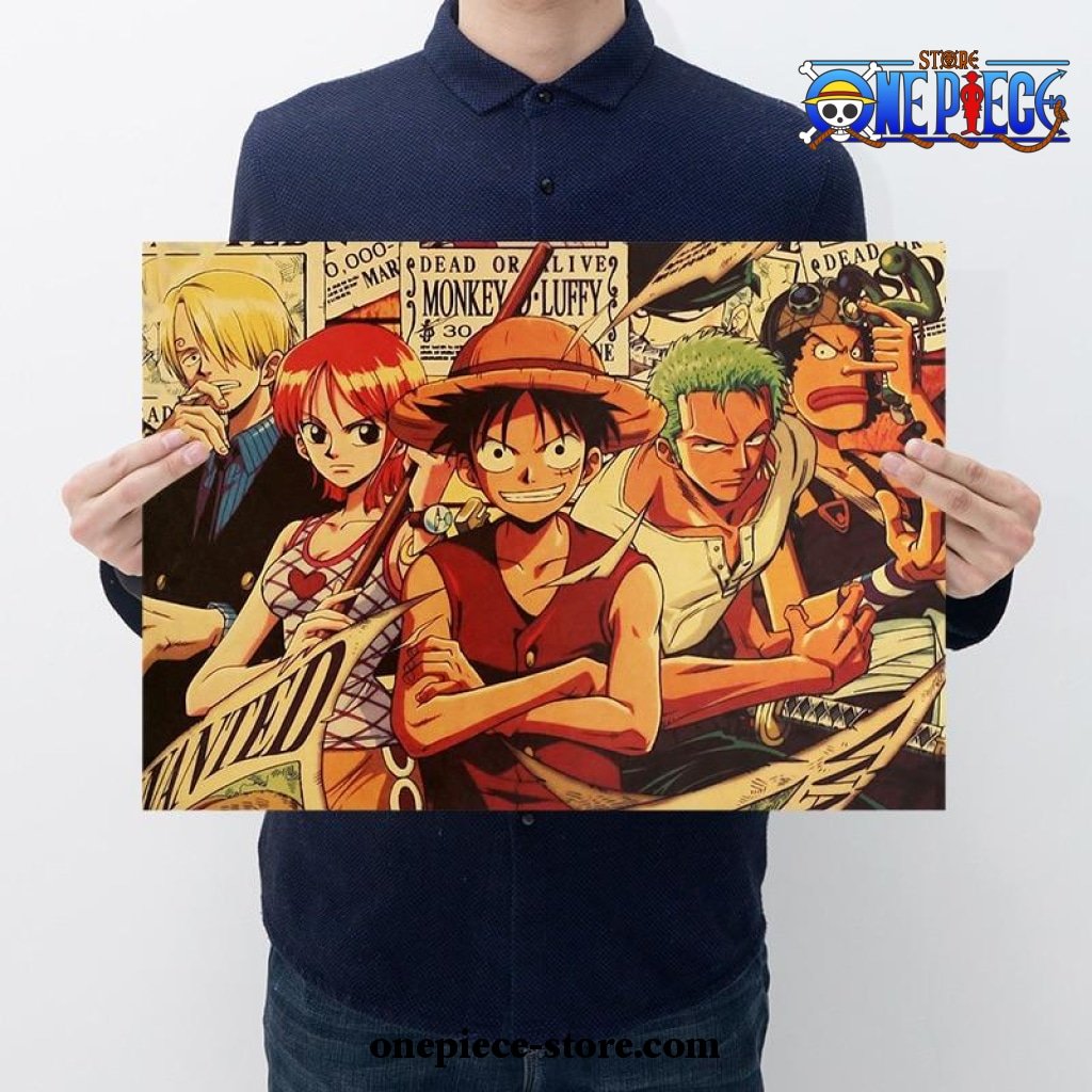 one piece team kraft paper poster 608 - One Piece Gifts