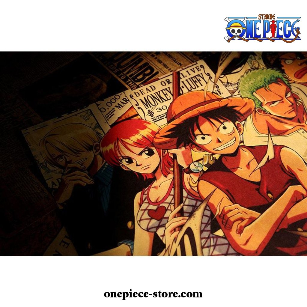 one piece team kraft paper poster 649 - One Piece Gifts