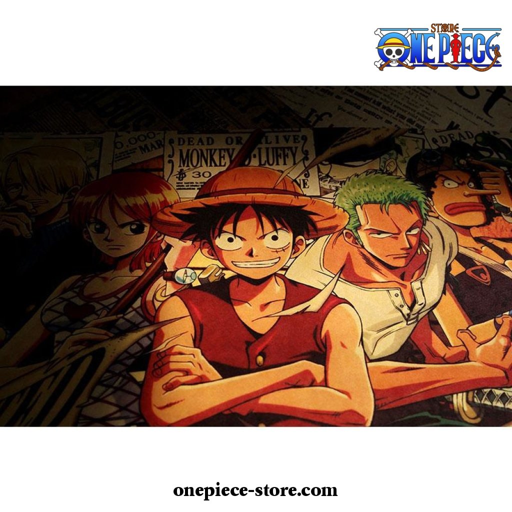 one piece team kraft paper poster 725 - One Piece Gifts