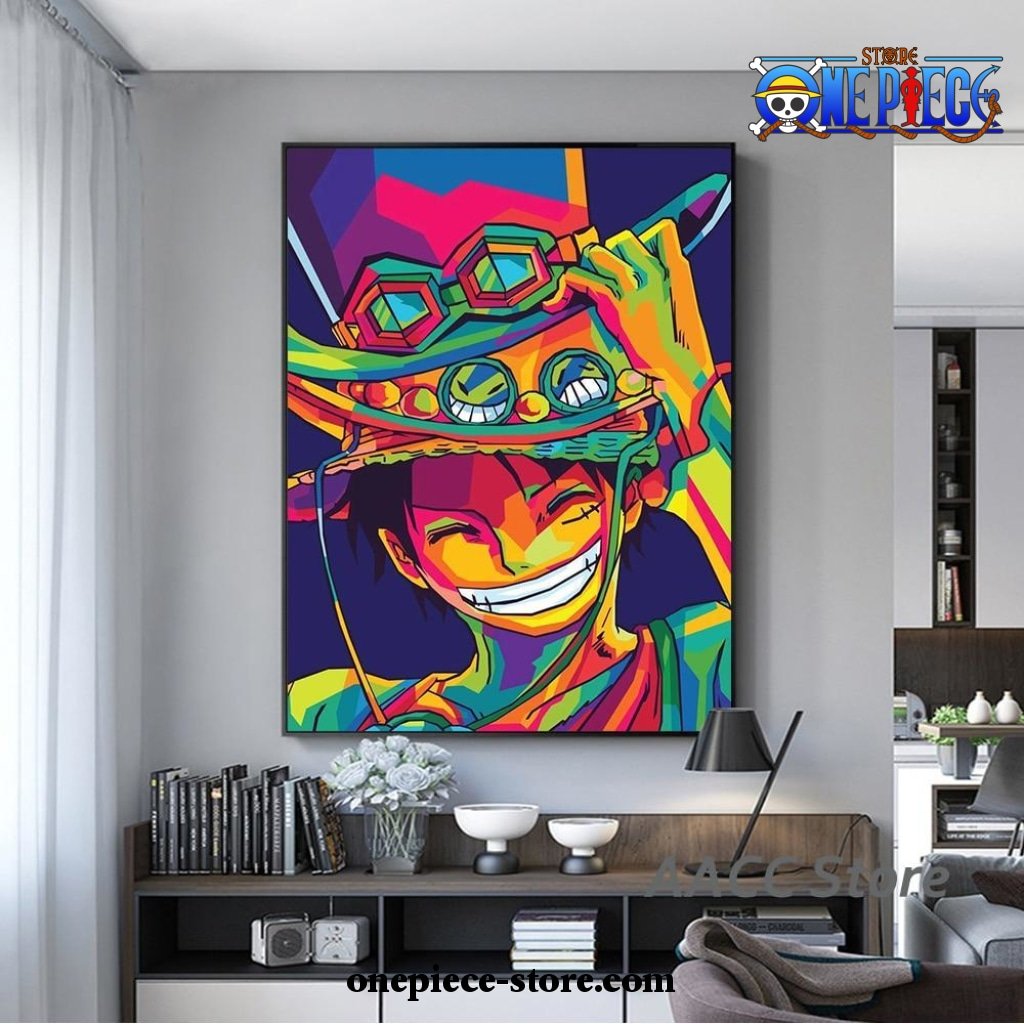 one piece wall art king luffy canvas 583 - One Piece Gifts