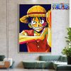 one piece wall art luffy straw hat canvas 713 - One Piece Gifts