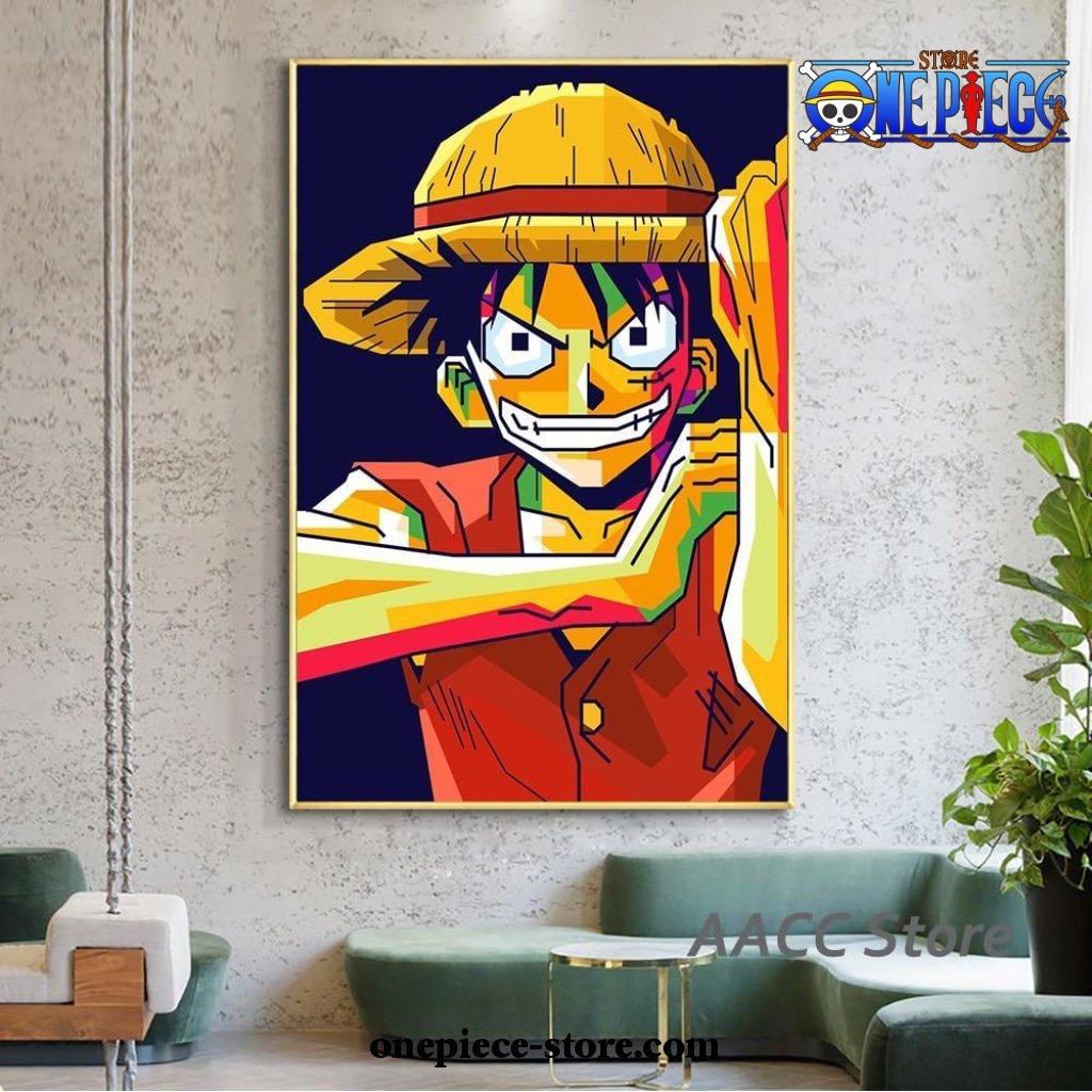 one piece wall art luffy straw hat canvas 713 - One Piece Gifts