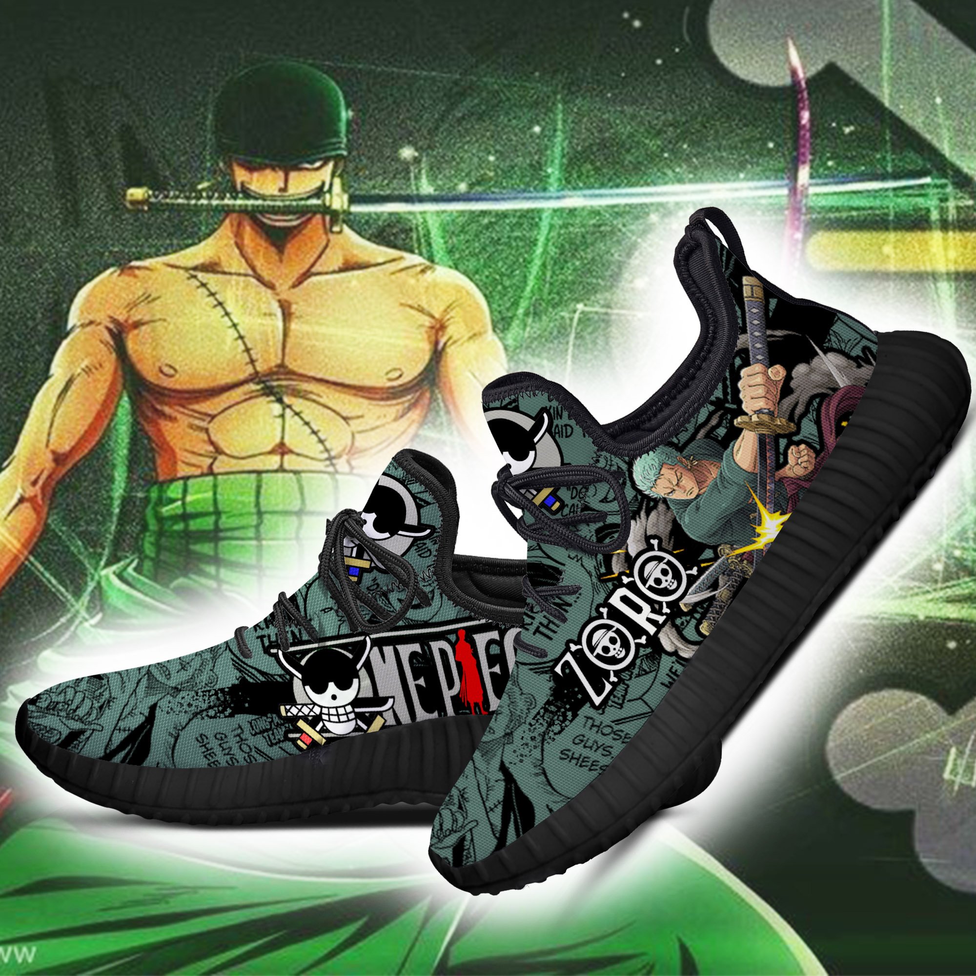 roronoa zoro reze shoes one piece anime shoes fan gift idea tt04 gearanime 2 - One Piece Gifts