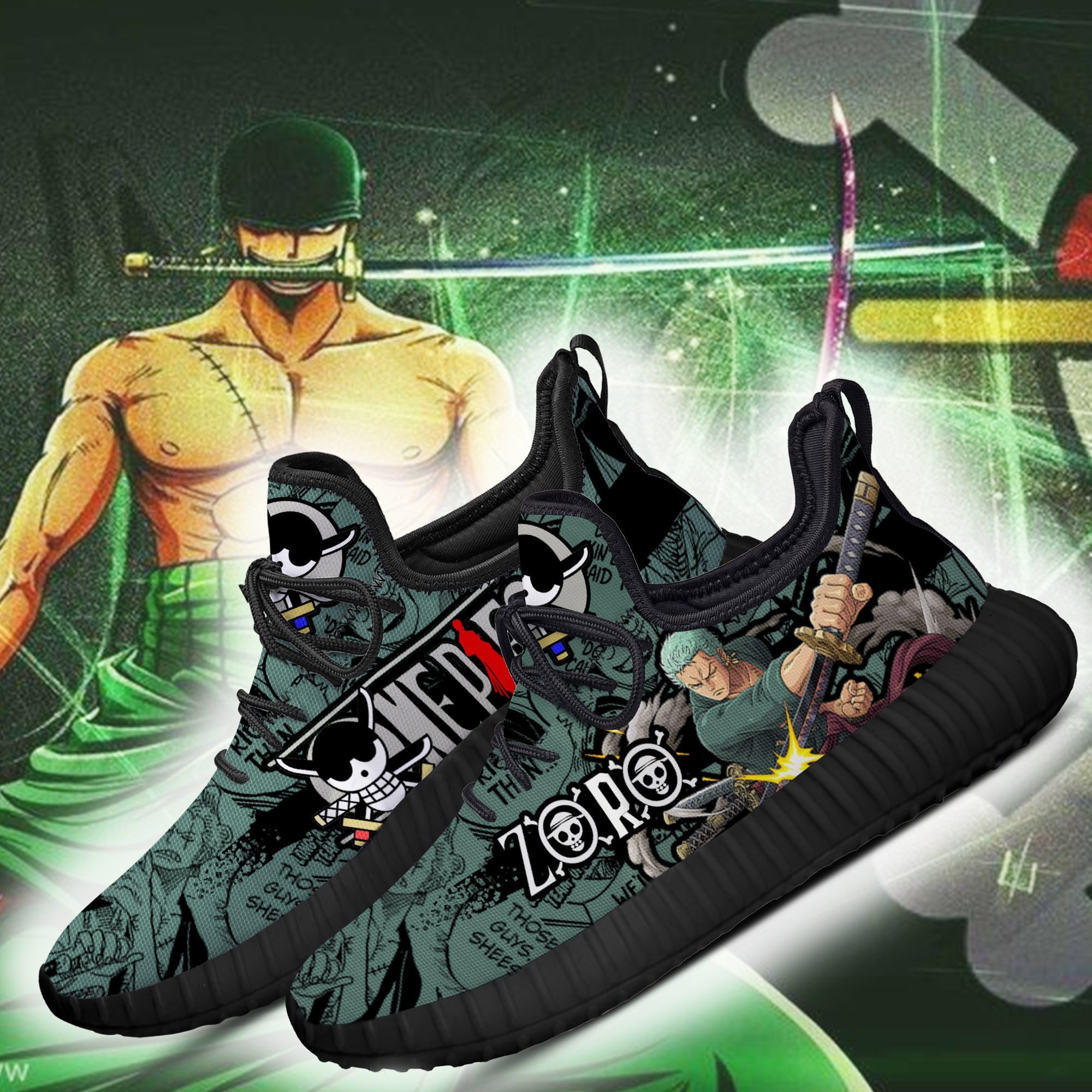 roronoa zoro reze shoes one piece anime shoes fan gift idea tt04 gearanime 4 - One Piece Gifts