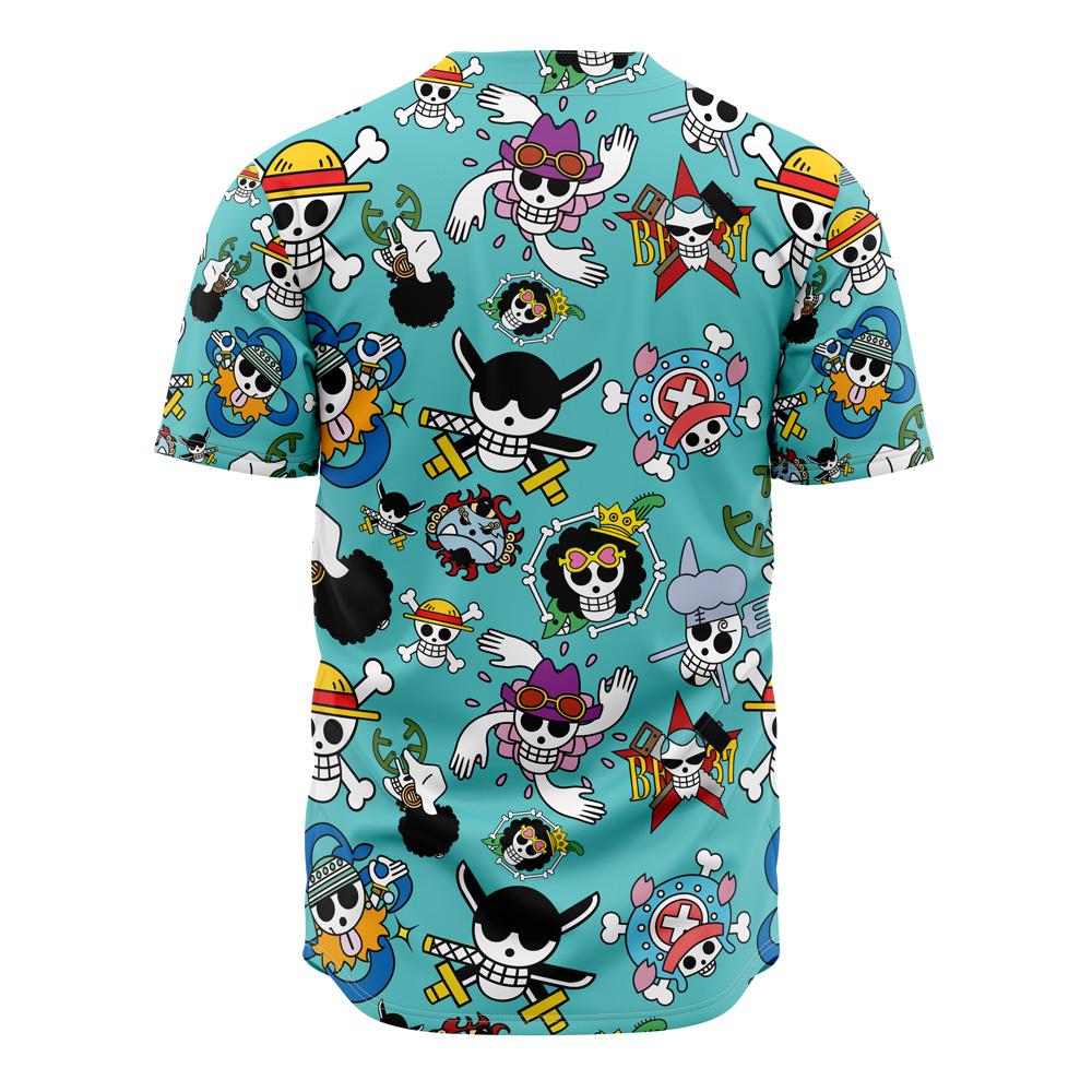 strawhats Baseball Jersey back - One Piece Gifts