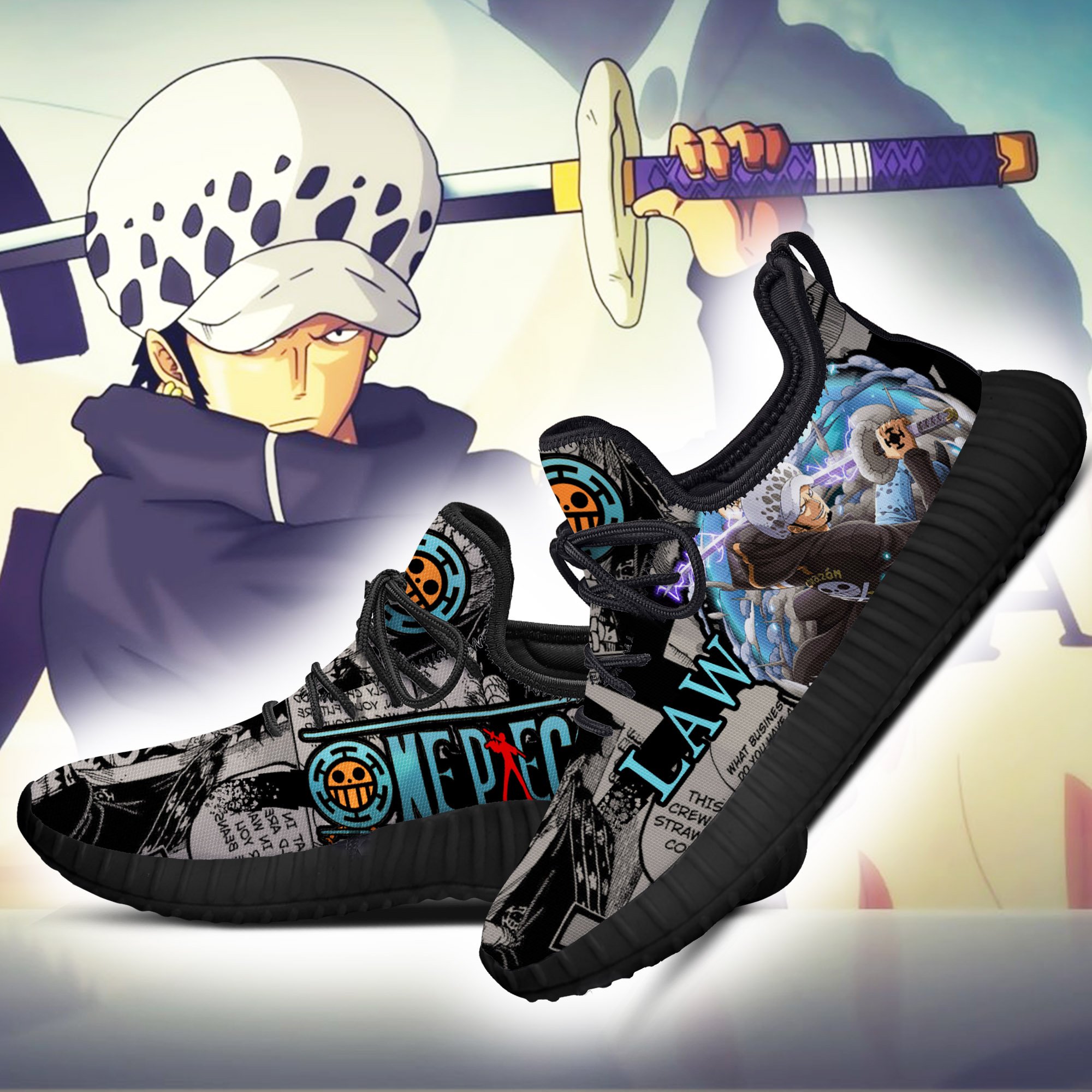 trafalgar law reze shoes one piece anime shoes fan gift idea tt04 gearanime 4 - One Piece Gifts