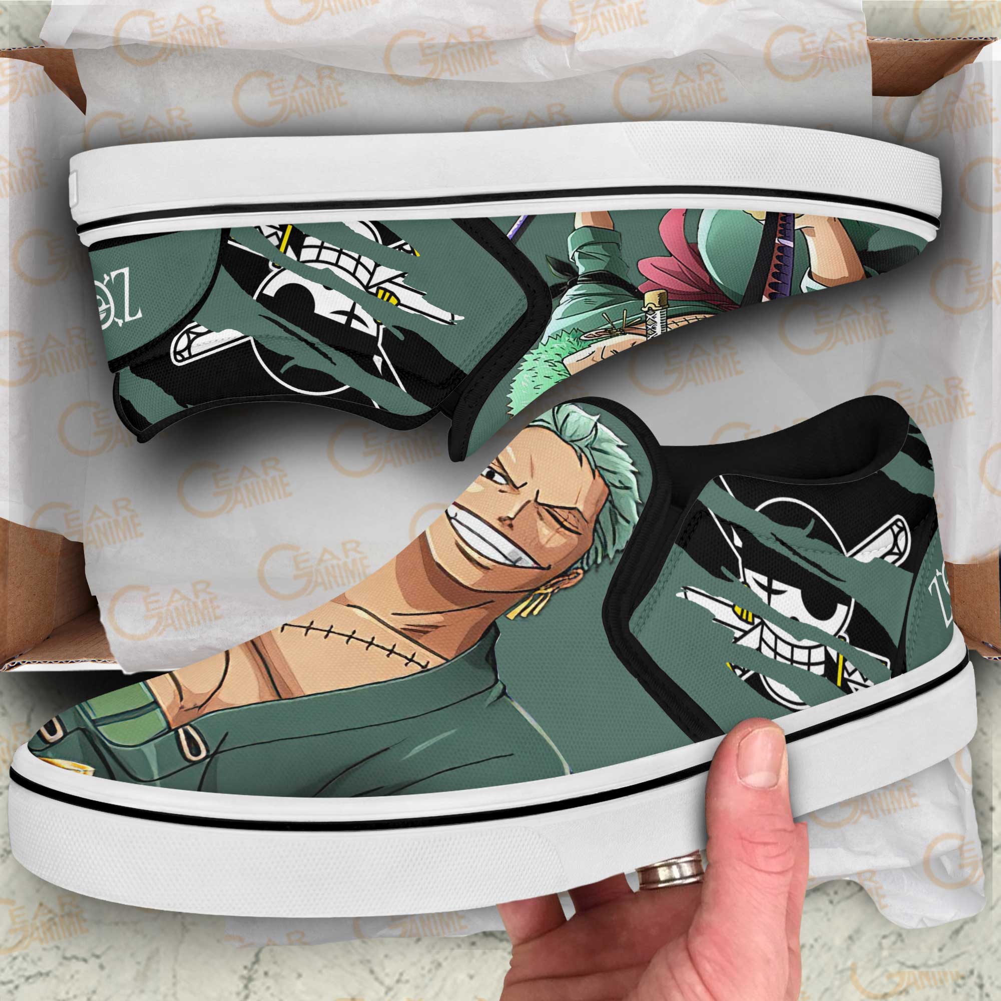 zoro one piece slip ons gearanime 2 - One Piece Gifts