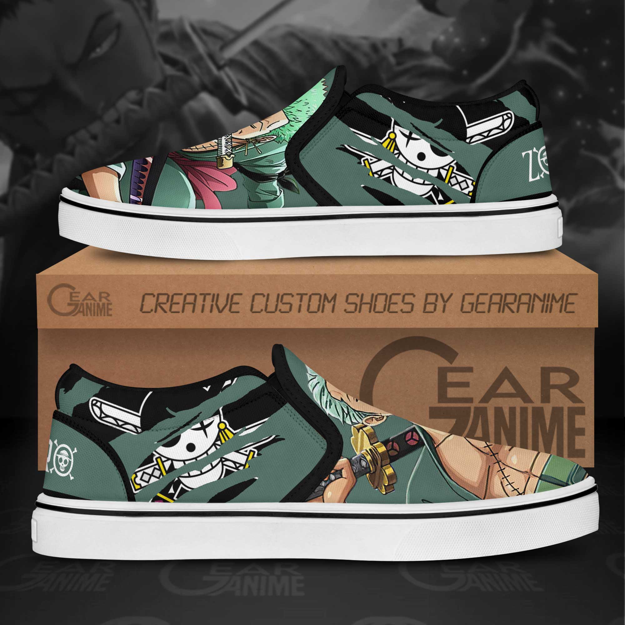 zoro one piece slip ons gearanime 3 - One Piece Gifts
