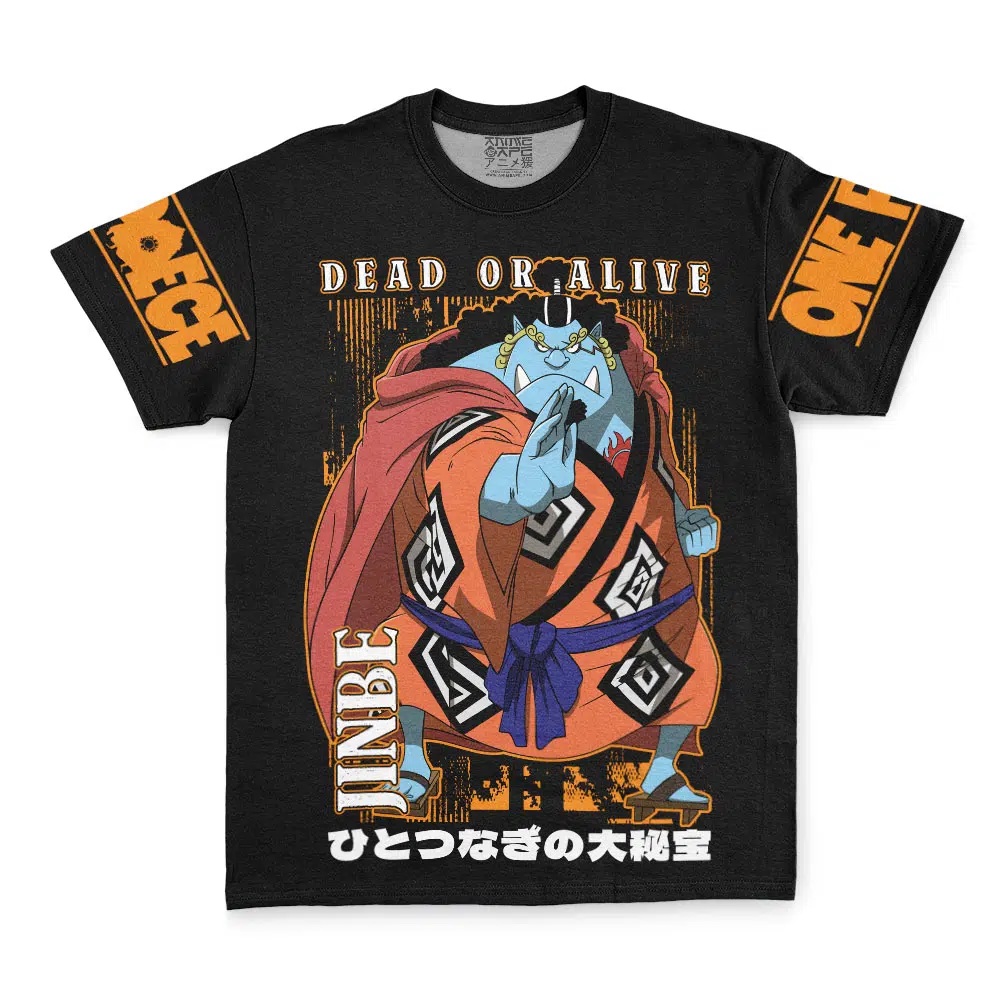 Jinbe Dead Or Alive One Piece Streetwear T Shirt FRONT - One Piece Gifts