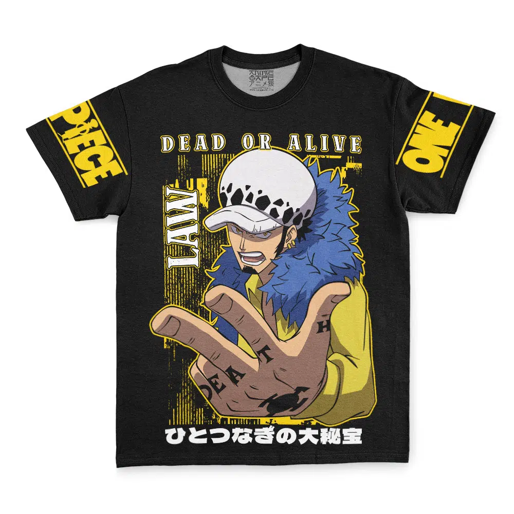 Law Dead Or Alive One Piece Streetwear T Shirt FRONT - One Piece Gifts