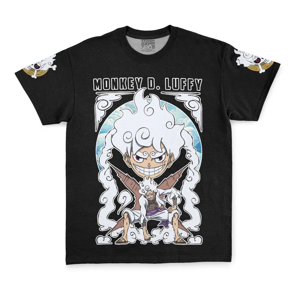 Monkey D. Luffy Gear 5 One Piece Streetwear T Shirt FRONT - One Piece Gifts